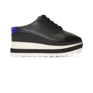 Stella McCarthy SNEAK-ELYSE PLATFORM WEDGE SNEAKER MULES IN BLACK