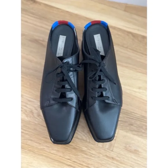 Stella McCarthy SNEAK-ELYSE PLATFORM WEDGE SNEAKER MULES IN BLACK