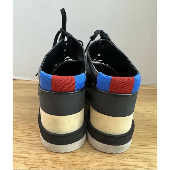 Stella McCarthy SNEAK-ELYSE PLATFORM WEDGE SNEAKER MULES IN BLACK