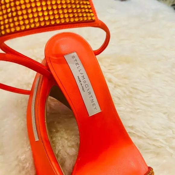 Stella McCartney Orange Embellished Women's Heels