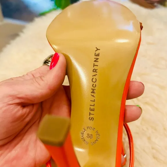 Stella McCartney Orange Embellished Women's Heels