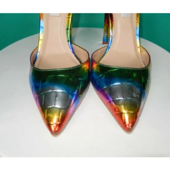 Steve Madden Alisha Rainbow Metallic Heels Shoes