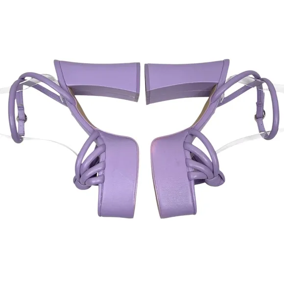 Steve Madden Bonnie Platform Sandals Block Heel in Purple Lavender Size 7.5