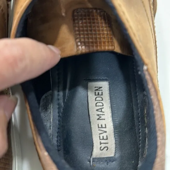 Steve Madden Camden Leather Casual Leather Lace Up Shoes size 10