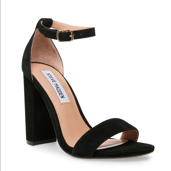 Steve Madden Carrson Black Suede Sandals size 7