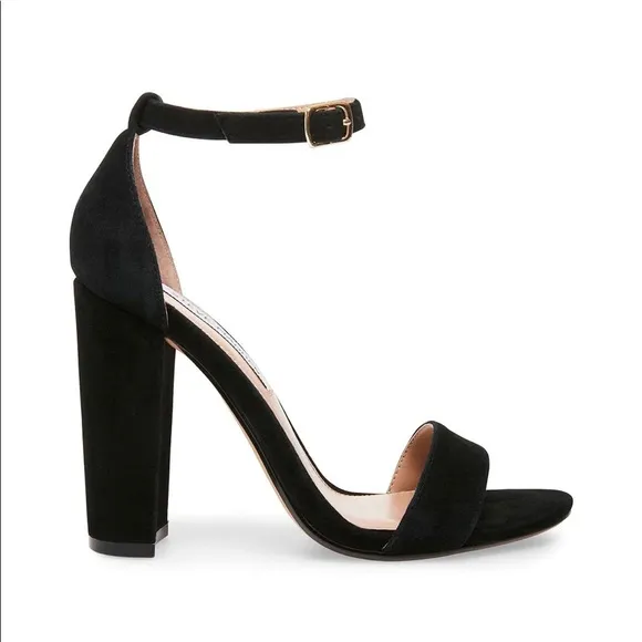 Steve Madden Carrson Black Suede Sandals size 7