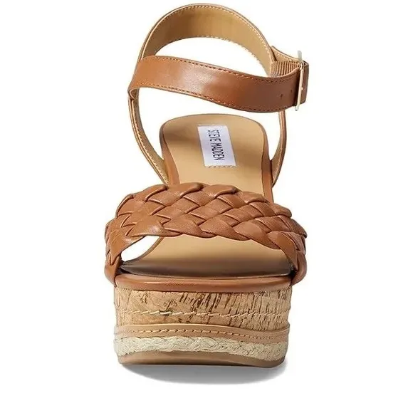 Steve Madden Darling Wedge Sandal - Cognac - NWT - 9.5
