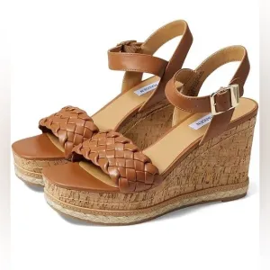 Steve Madden Darling Wedge Sandal - Cognac - NWT - 9.5