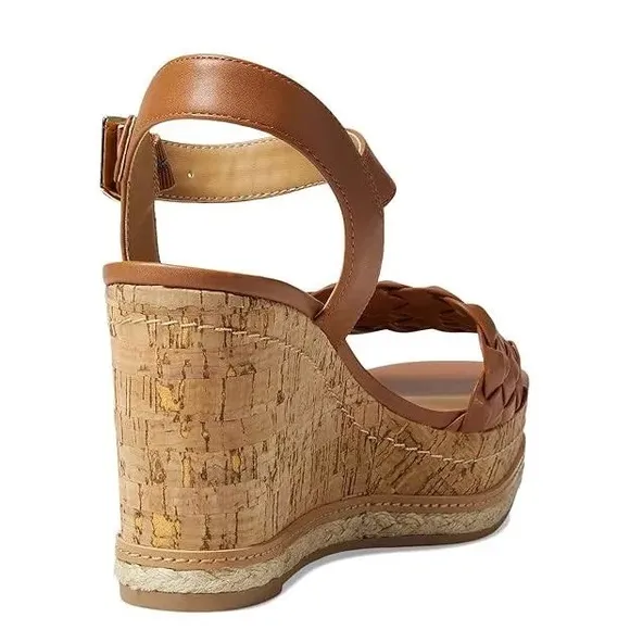 Steve Madden Darling Wedge Sandal - Cognac - NWT - 9.5