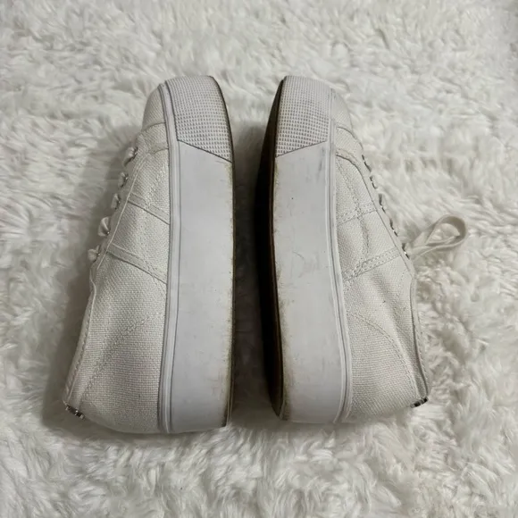 Steve Madden Emmi White Platform Tennis Shoes Size 6