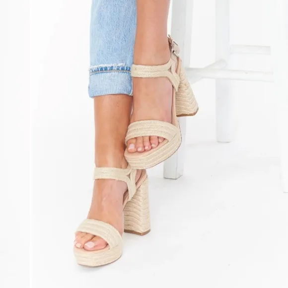 Steve Madden Lombardo Jute Platform Sandals