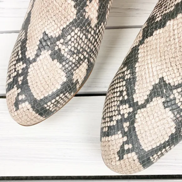 Steve Madden Rockir Snakeskin Print Ankle Boots 6.5
