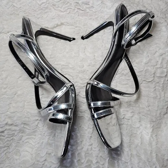 Steve Madden Silver Sandals Size 9.5