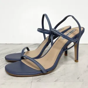 Steve Madden Snap Blue Heeled Sandal 9 1/2 M