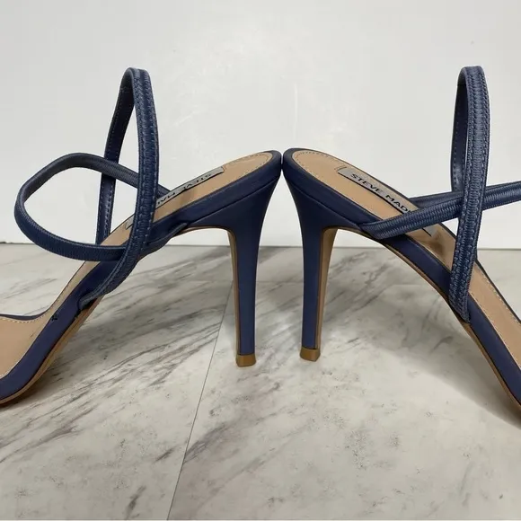 Steve Madden Snap Blue Heeled Sandal 9 1/2 M