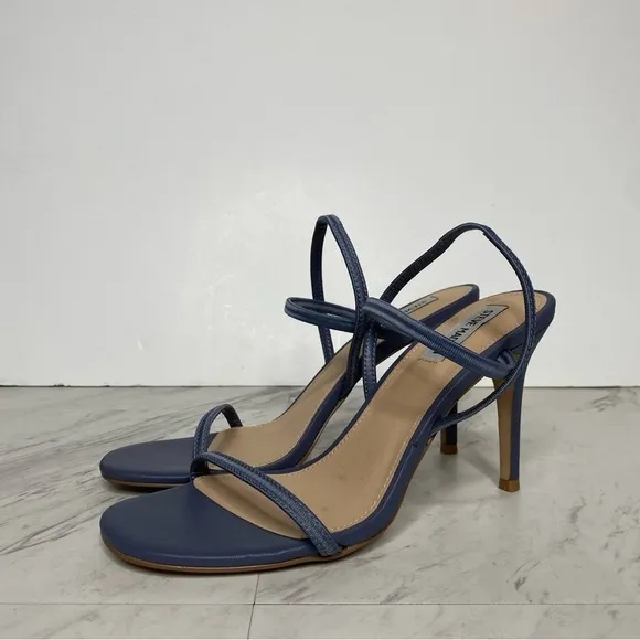 Steve Madden Snap Blue Heeled Sandal 9 1/2 M