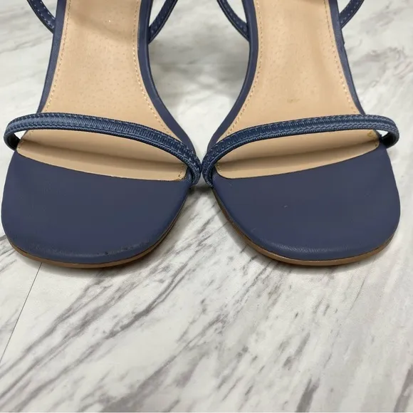 Steve Madden Snap Blue Heeled Sandal 9 1/2 M
