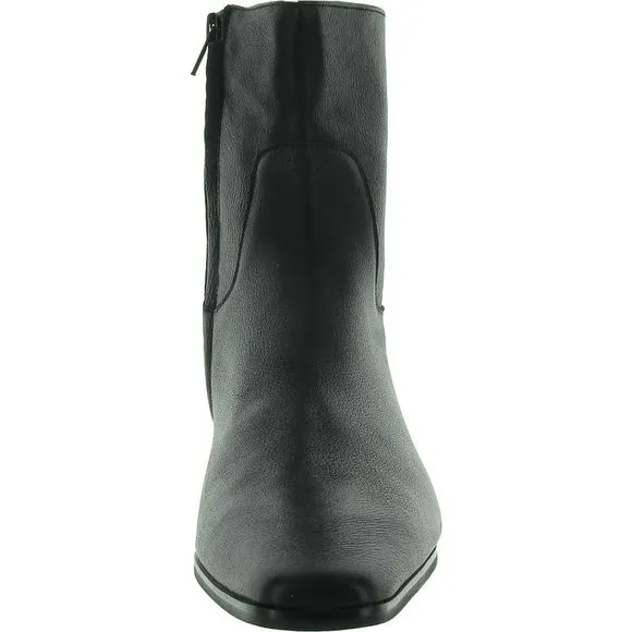 Steve Madden Womens Dusty Black Suede Block Heel Ankle Booties Boots New