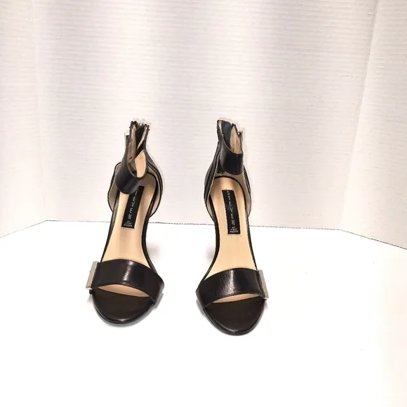 Stevens Madden ankle straps stiletto black sandals Size: 6