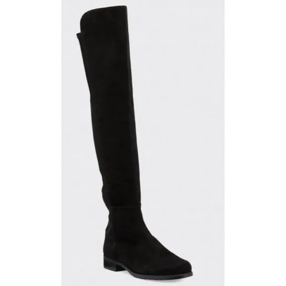 Stuart Weitzman 5050 Over The Knee Boots in Black Suede