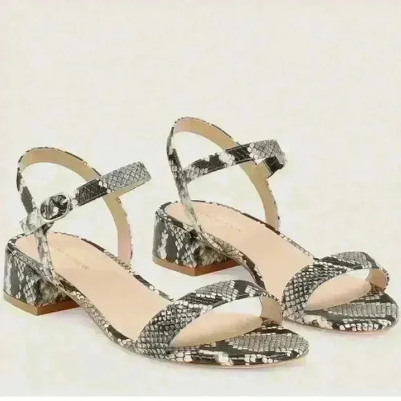 Stuart Weitzman Amelina block heel Snakeskin Sandals size 6