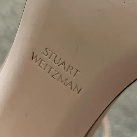 Stuart Weitzman &quot;Nudistcurve&quot; Tan Block Heel Sandals US 7 M ($475)
