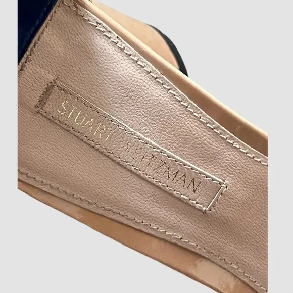 Stuart Weitzman &quot;Nudistcurve&quot; Tan Block Heel Sandals US 7 M ($475)