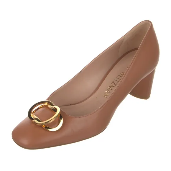 Stuart Weitzman “Anicia” 60 toffee leather pumps 10