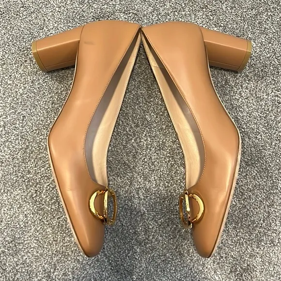 Stuart Weitzman “Anicia” 60 toffee leather pumps 10