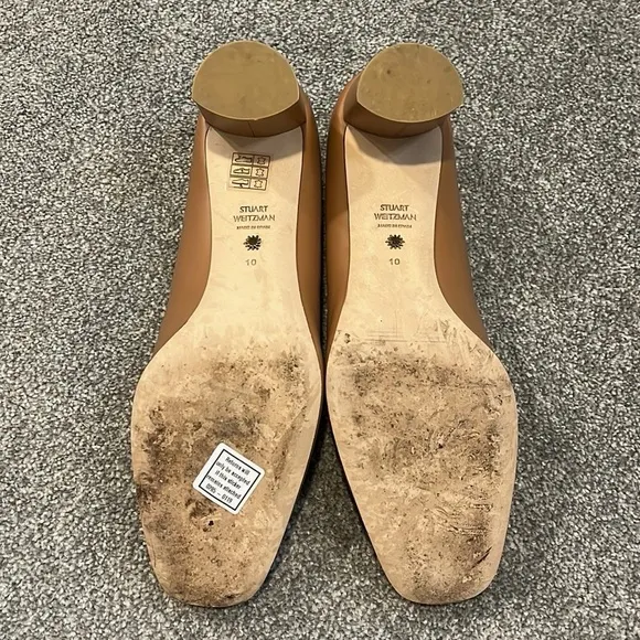 Stuart Weitzman “Anicia” 60 toffee leather pumps 10