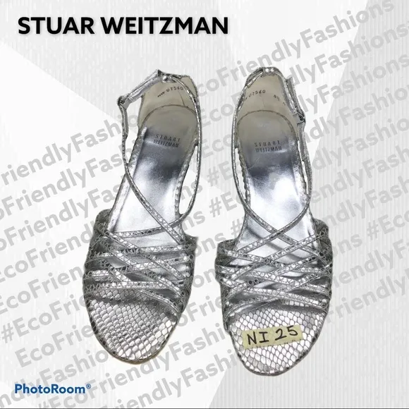 Stuart Weitzman Awaywego Snakeprint Wedge Sandals LUX1**
