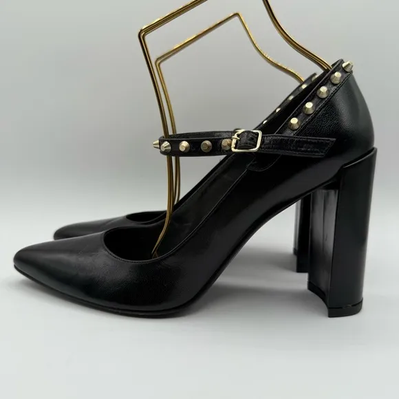 Stuart Weitzman Black Studded Women's Pointy Heels Size 9M