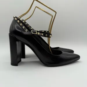 Stuart Weitzman Black Studded Women's Pointy Heels Size 9M