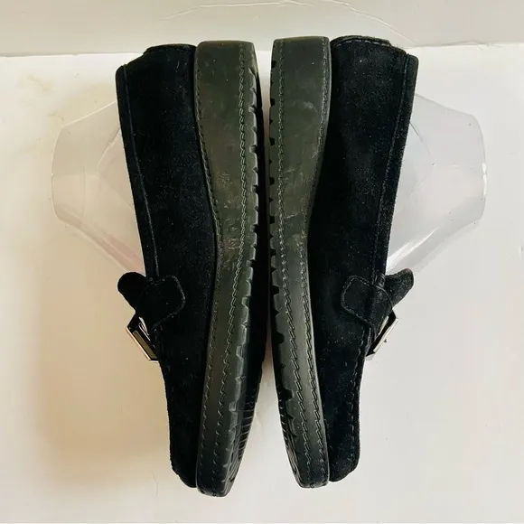Stuart Weitzman Black Suede Loafers Size 9