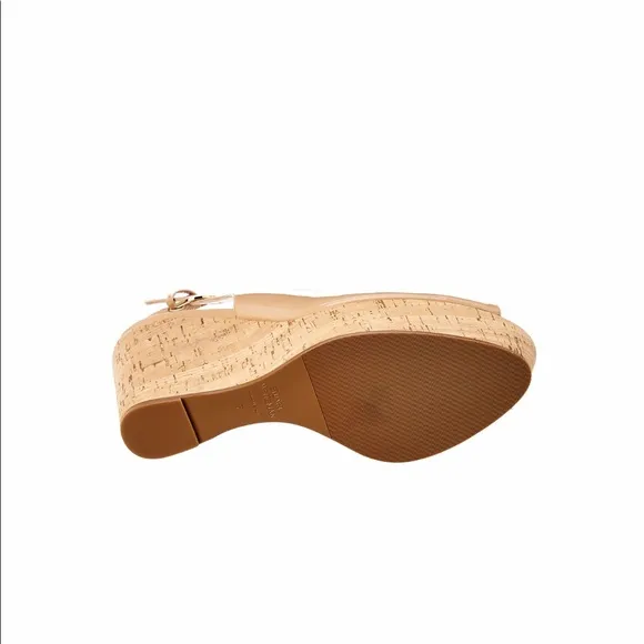 Stuart Weitzman Jean Patent Wedge Sandals