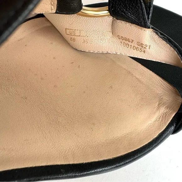 Stuart Weitzman Lalita Harness Leather Block Heel Black Sandals Women’s