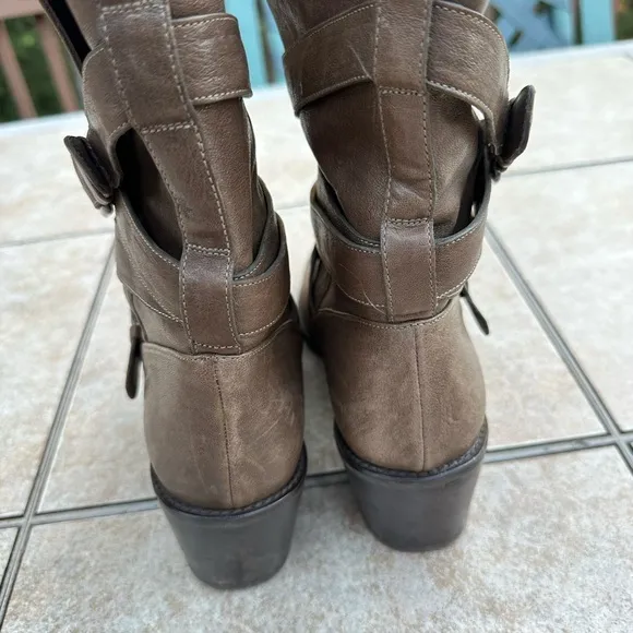 STUART WEITZMAN  leather block heel Dallas ANKLE BOOTS