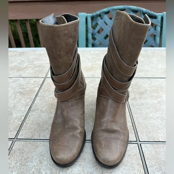 STUART WEITZMAN  leather block heel Dallas ANKLE BOOTS