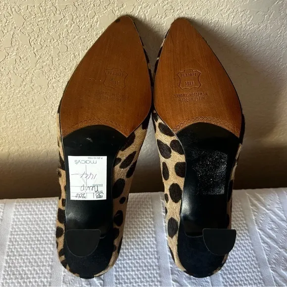 Stuart Weitzman Leopard Print Fur and Leather Pumps Heels Shoes Size‎ 7