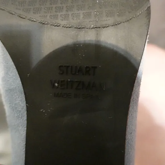STUART WEITZMAN Light Blue Suede Ankle Boots, size 8M