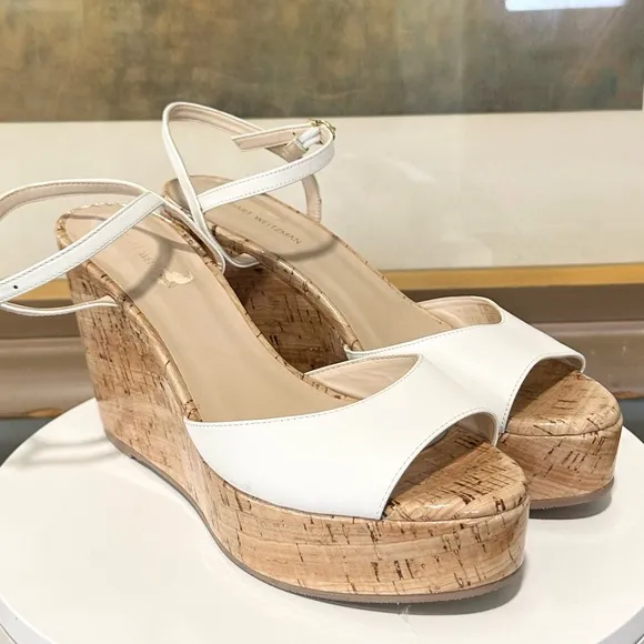 🌹STUART WEITZMAN 🌹Palmina Leather Wedge Sandals Size: 8.5