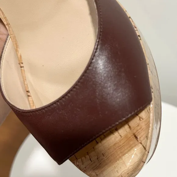 🌹STUART WEITZMAN🌹 Palmina Leather Wedge Sandals Size: 9.5B