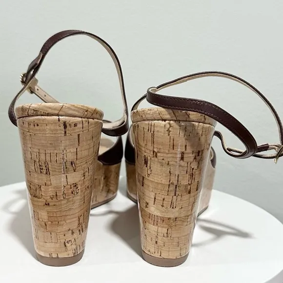 🌹STUART WEITZMAN🌹 Palmina Leather Wedge Sandals Size: 9.5B