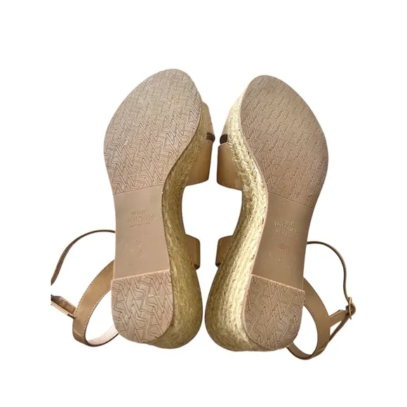 Stuart Weitzman Rosemarie Patent Leather Wedge Sandals Size 9