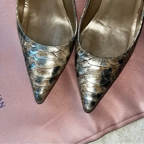 Stuart Weitzman Snakeskin Animal Print Pumps Heel Shoes size 6.5
