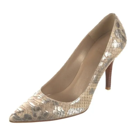 Stuart Weitzman Snakeskin Animal Print Pumps Heel Shoes size 6.5