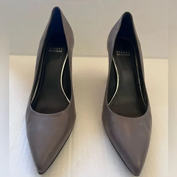 Stuart Weitzman Taupe Beige Block Heel size 9 N