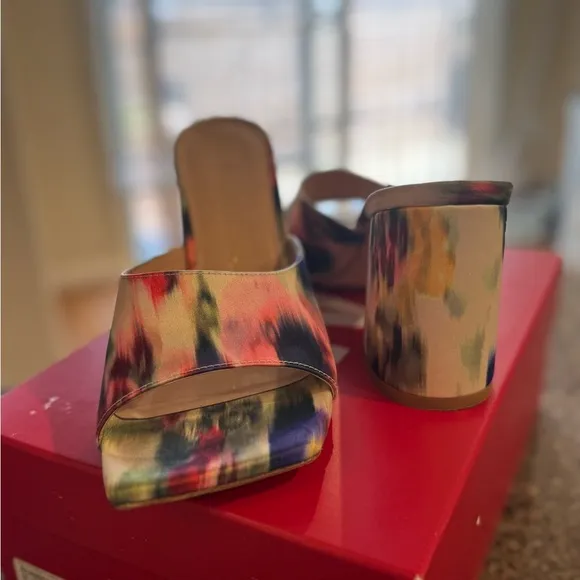 Stuart Weitzman - Tia 85 Floral Haze Block Sandals
