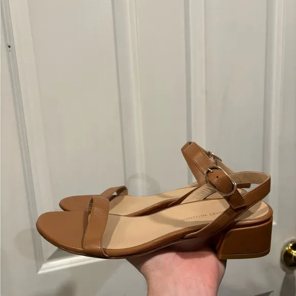 Stuart Weitzman Tibby Block Heel Sandals Women’s Size 8