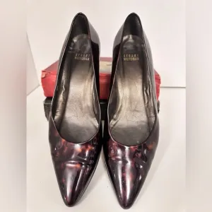 STUART WEITZMAN wedge Tortoise Shell Patent Leather size 9